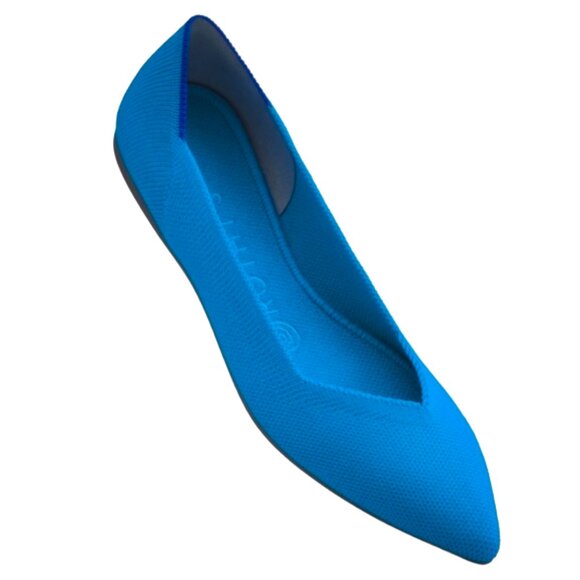 RETIRED Rothy's Electric Blue Pointed Toe Flats, Size 7.5 - Picture 1 of 11